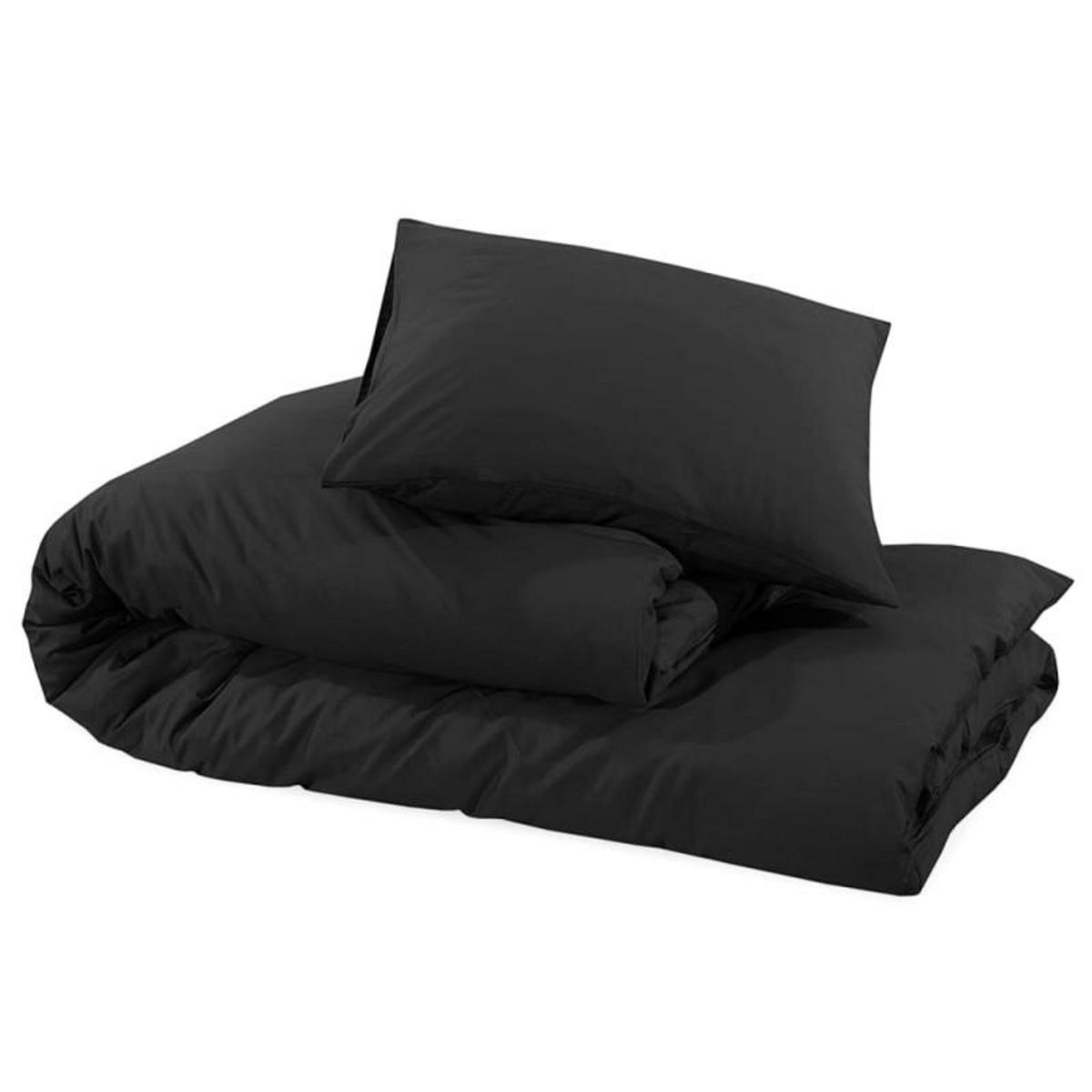 VIDAXL Ensemble de housse de couette Noir 220x240 cm Coton