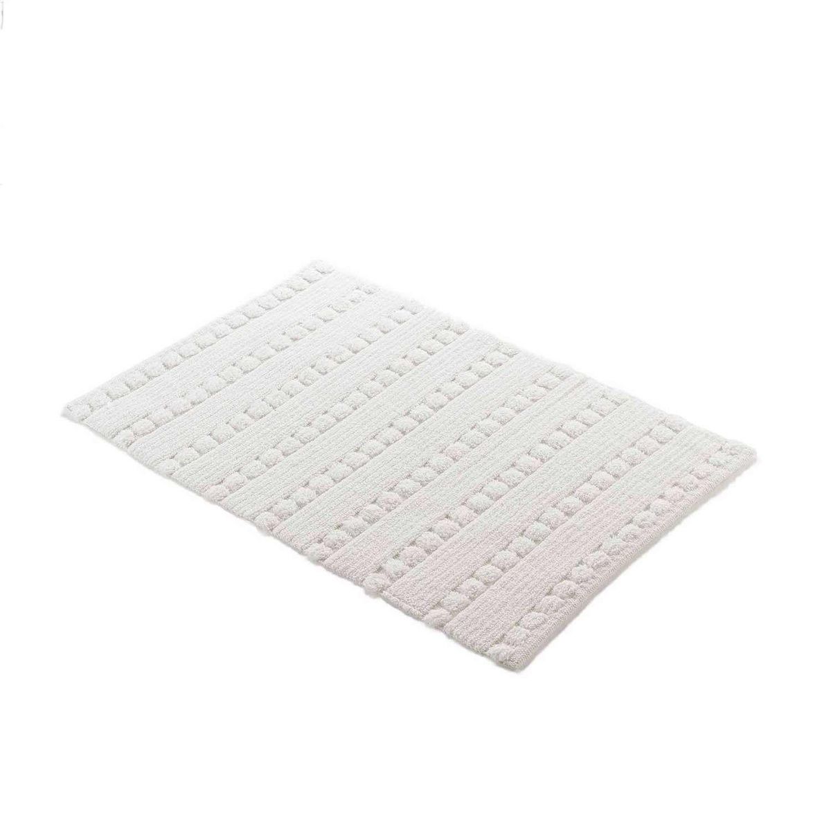 Douceur d'Intérieur Tapis de bain Calabasa en coton tufté - 50 x 80 cm - Blanc