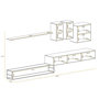 Voir la diapositive 4 : Paris Prix Ensemble Meuble TV Design  Switch I  330cm Naturel & Noir