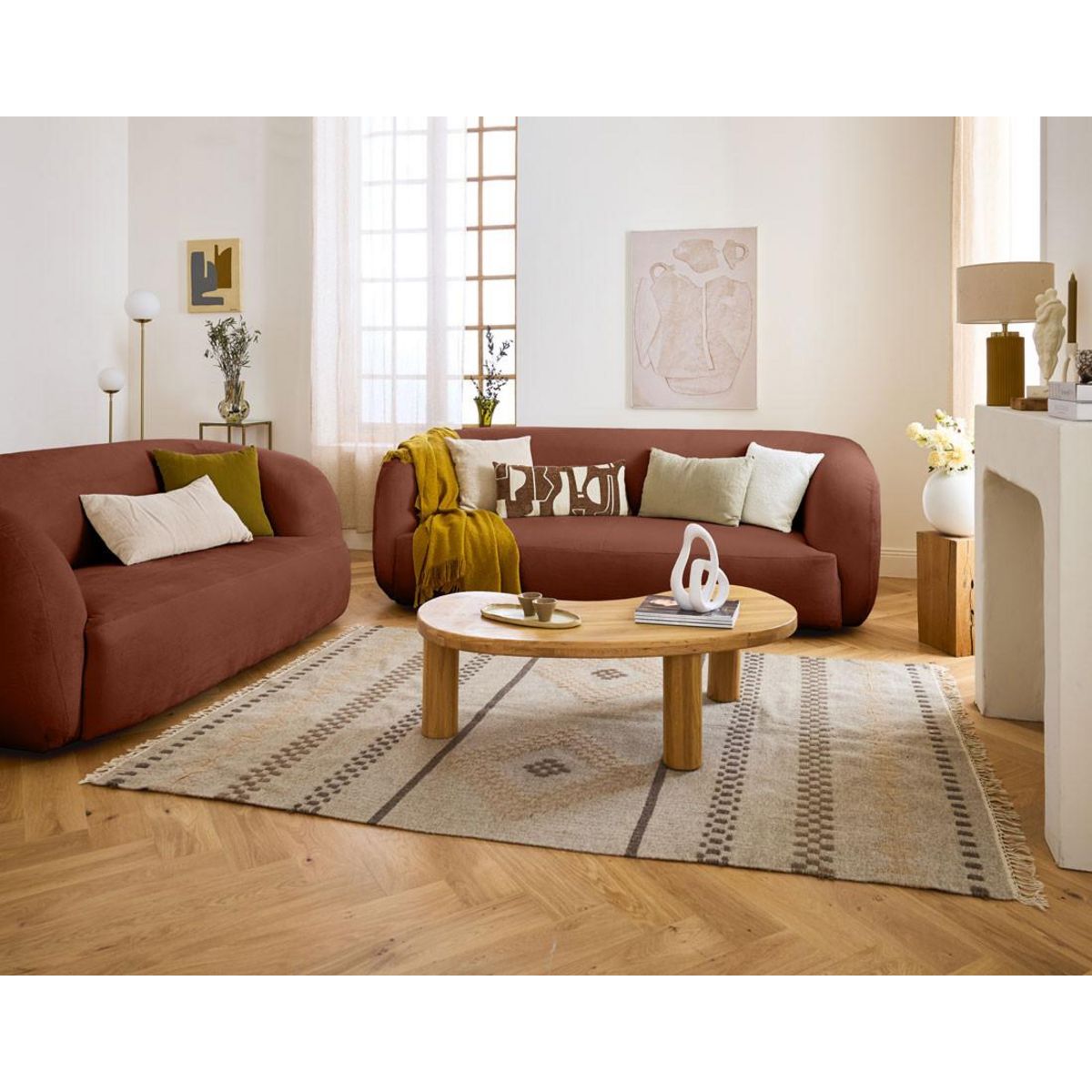 LISA DESIGN Ernee - canapé 2 places - en velours