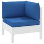 Voir la diapositive 3 : VIDAXL Coussins de palette lot de 3 bleu tissu oxford