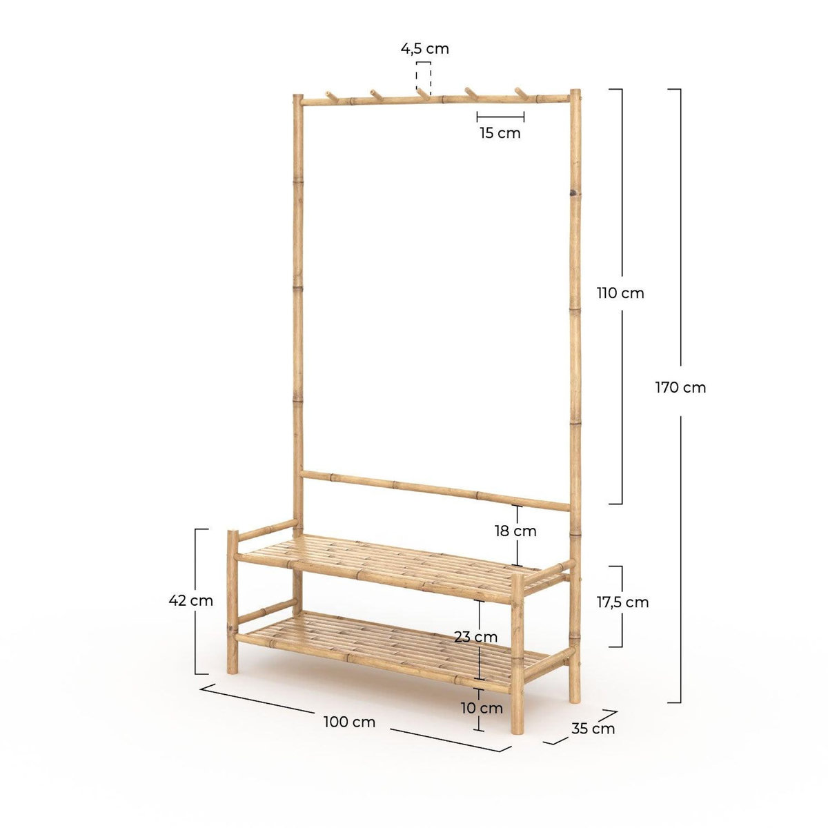 Rendez vous déco Porte-vêtements en bambou-Bami