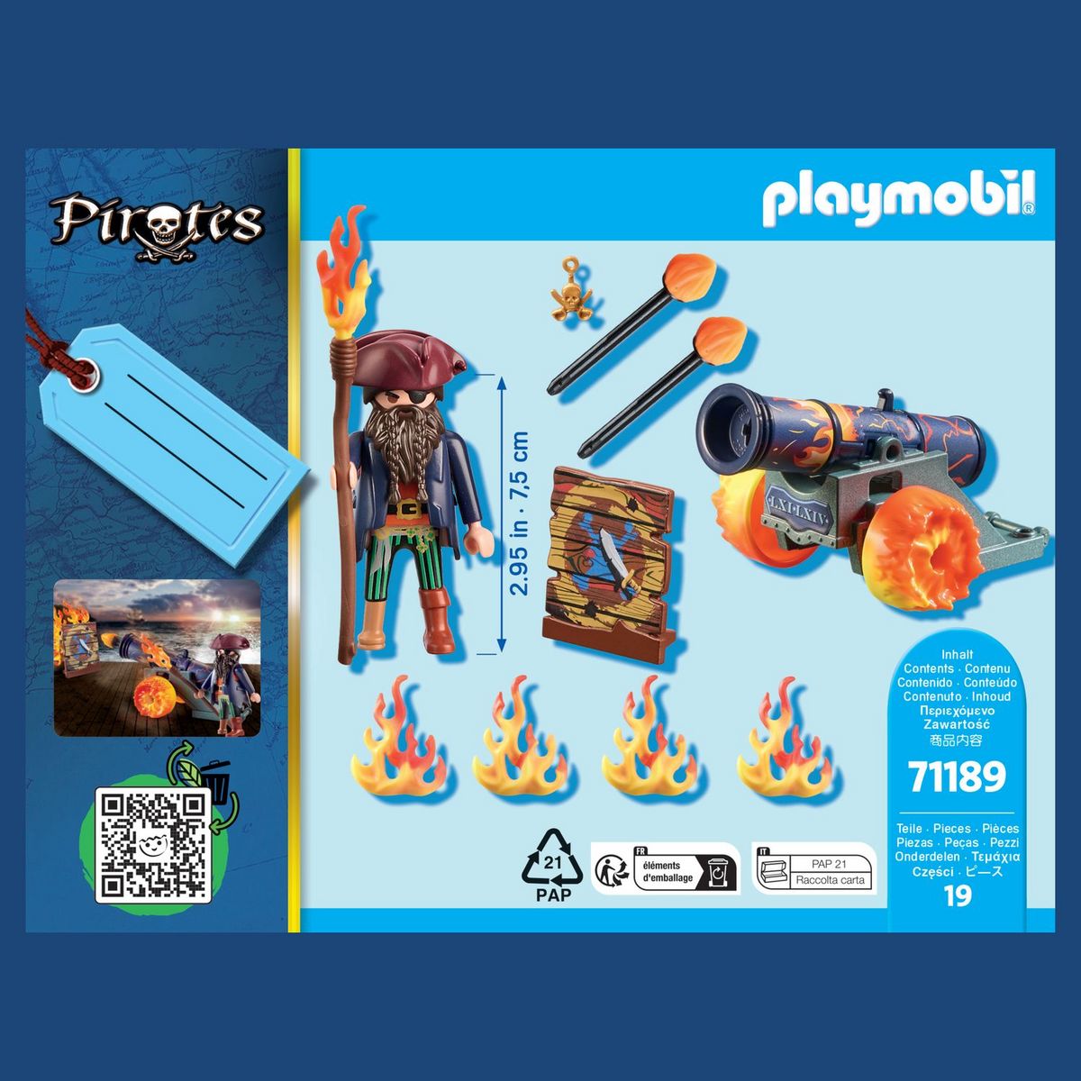 PLAYMOBIL 71189 Pirate et canon à feu 
