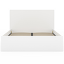 Voir la diapositive 3 : ID MARKET Lit coffre double SEASIDE avec tête de lit et sommier 140 x 190 cm blanc