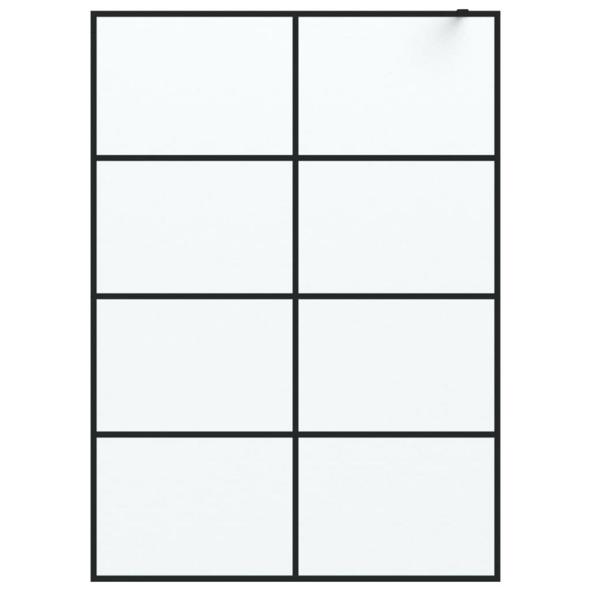 VIDAXL Paroi de douche Noir 140x195 cm Verre ESG depoli