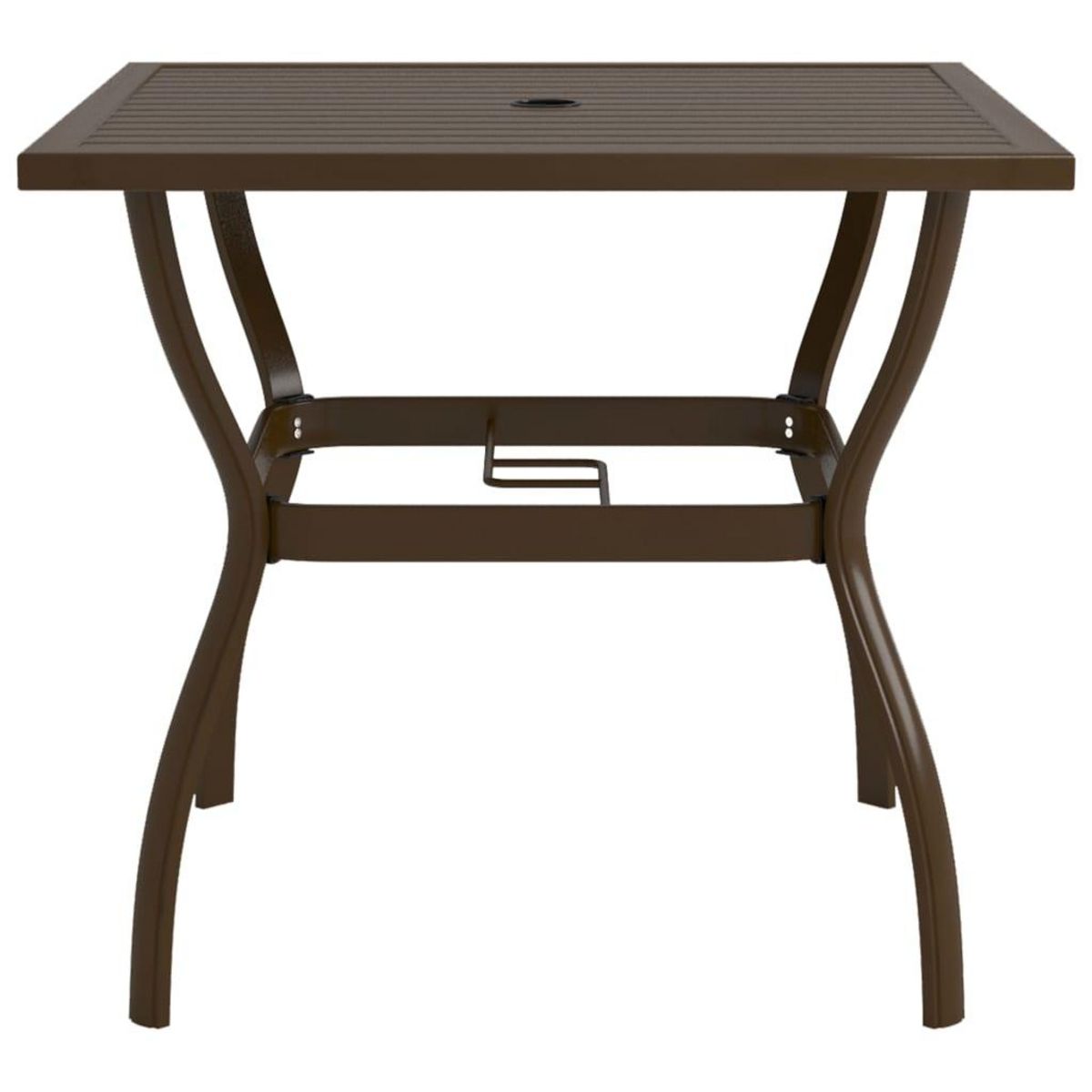 VIDAXL Table de jardin Marron 81,5x81,5x72 cm Acier