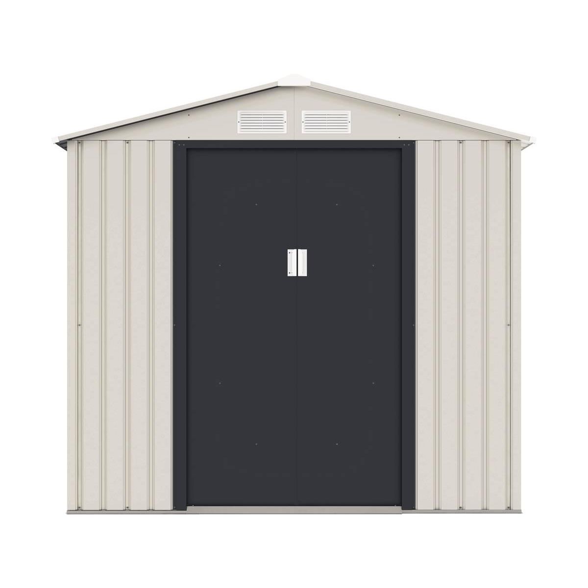 Habitat et Jardin Abri de jardin métal  Nebraska  - 2.71 m² - Beige/gris anthracite