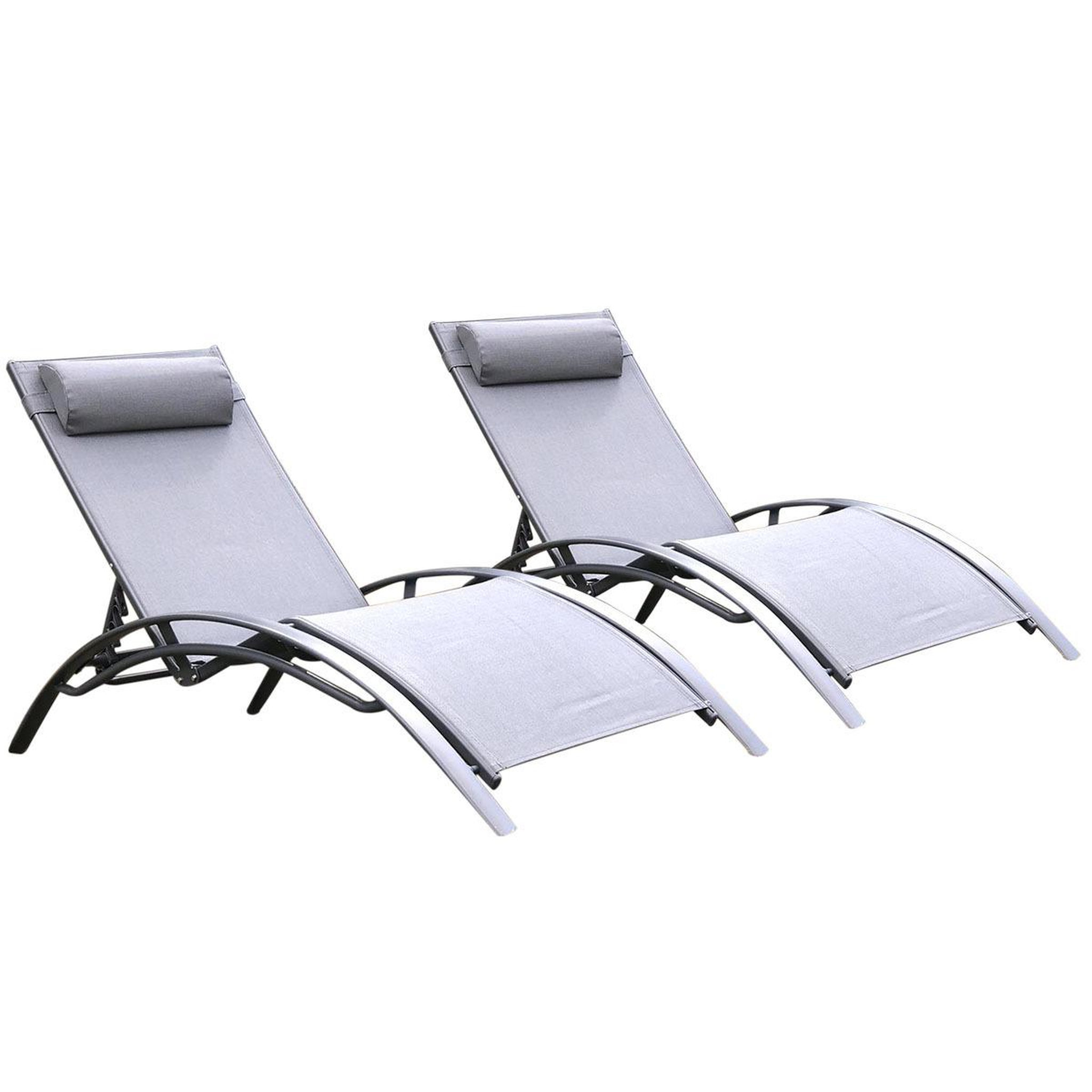 Keter Bains de soleil gris monaco (lot de 2) - 35-810341