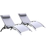 Keter Bains de soleil gris monaco (lot de 2) - 35-810341