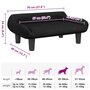 Voir la diapositive 6 : VIDAXL Lit pour chien noir 70x40x24 cm velours