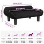 Voir la diapositive 6 : VIDAXL Lit pour chien noir 70x40x24 cm velours