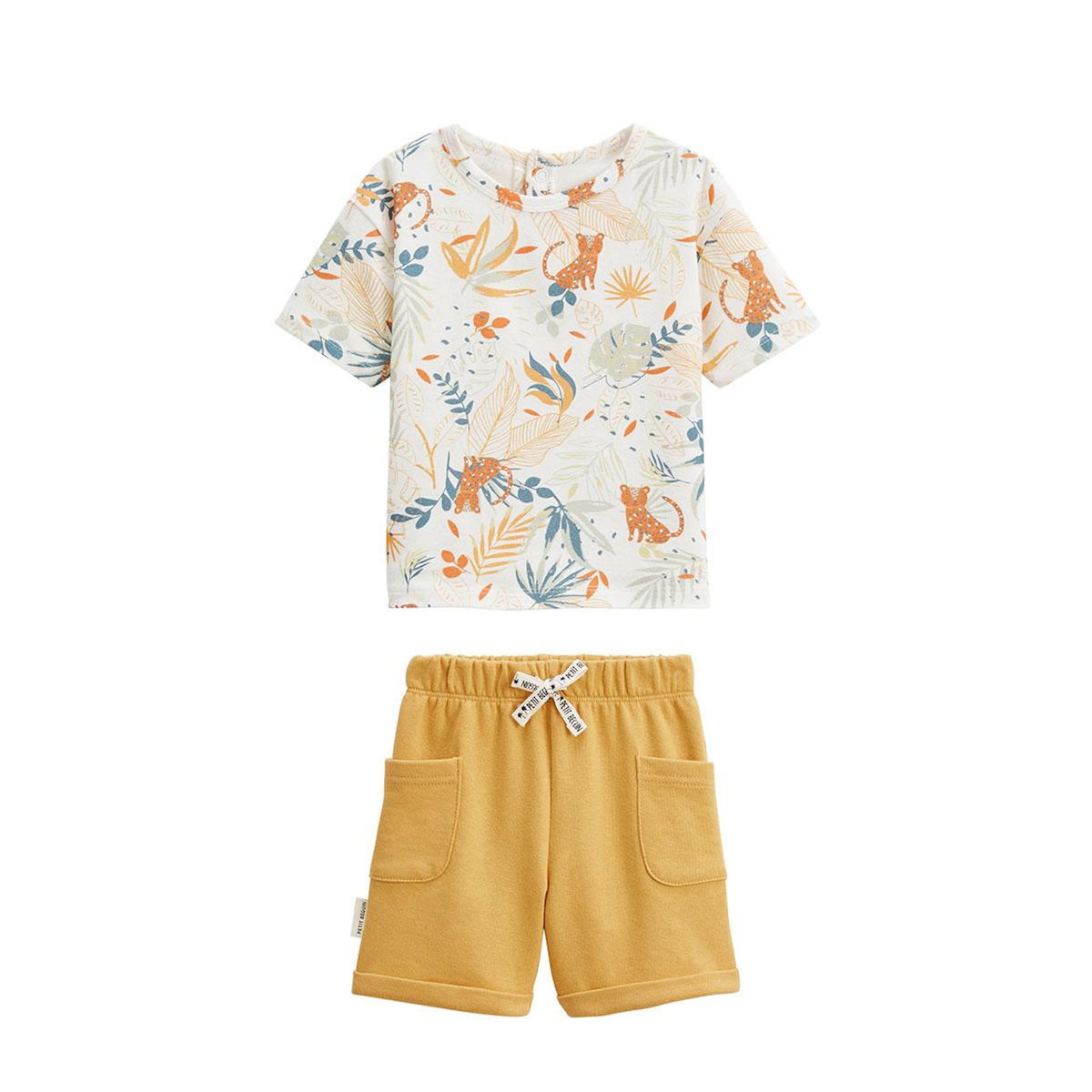 Petit Béguin Ensemble enfant t-shirt et short Wakae