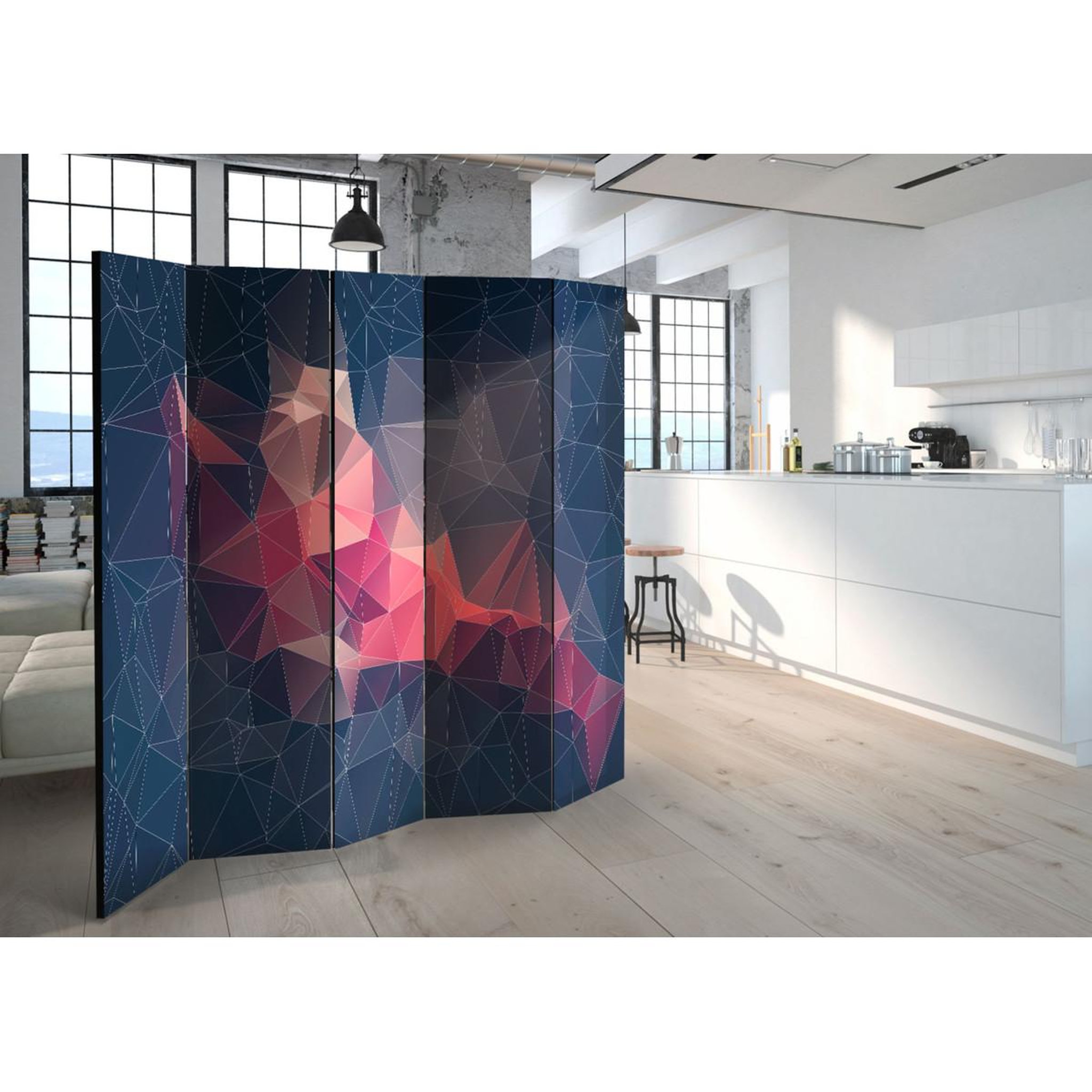 Voir la diapositive 2 : Paris Prix Paravent 5 volets  abstract bird  172x225cm