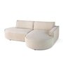 Voir la diapositive 4 : LISA DESIGN Spiaggia - canapé d'angle droit - forme arrondie - 4 places - en velours côtelé