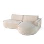 Voir la diapositive 4 : LISA DESIGN Spiaggia - canapé d'angle droit - forme arrondie - 4 places - en velours côtelé