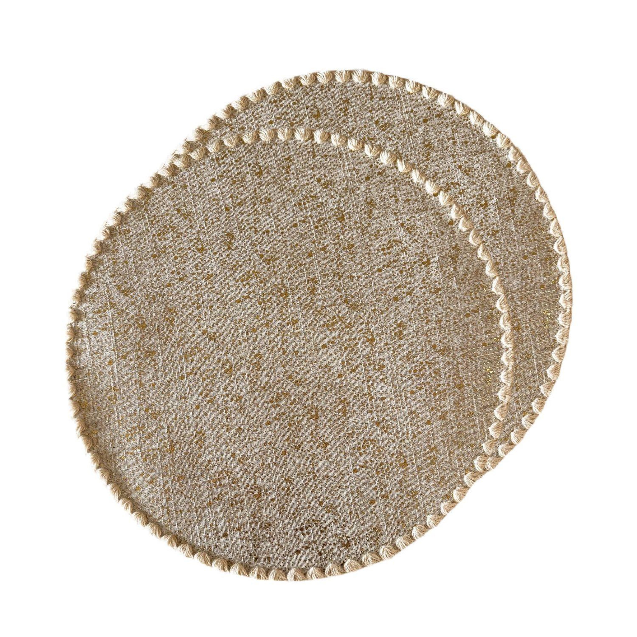 Voir la diapositive 1 : HABITABLE Lot de 2 sets de tables ronds en jute ALAGO
