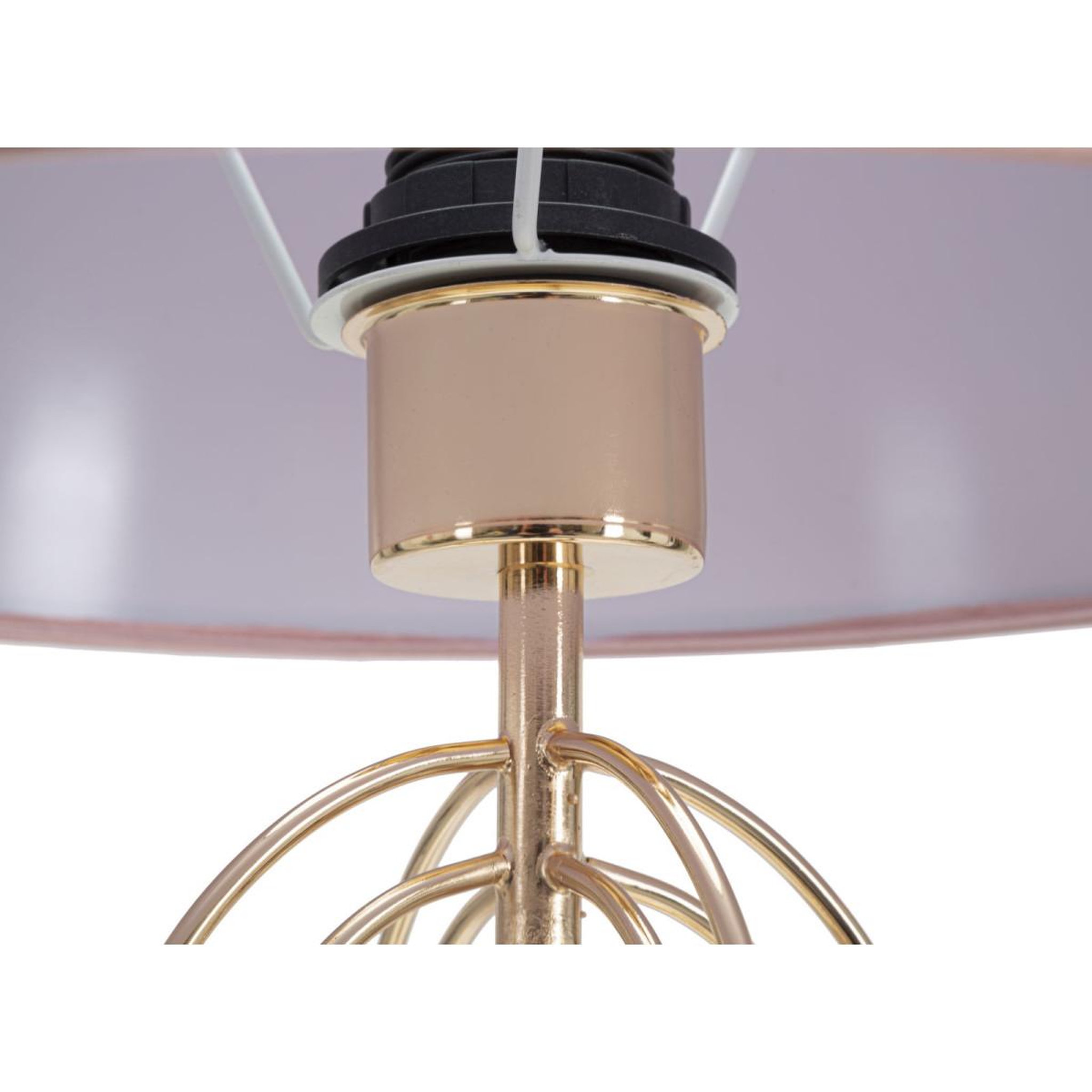 Voir la diapositive 5 : Paris Prix Lampe à poser design en métal  krista  64cm rose & or