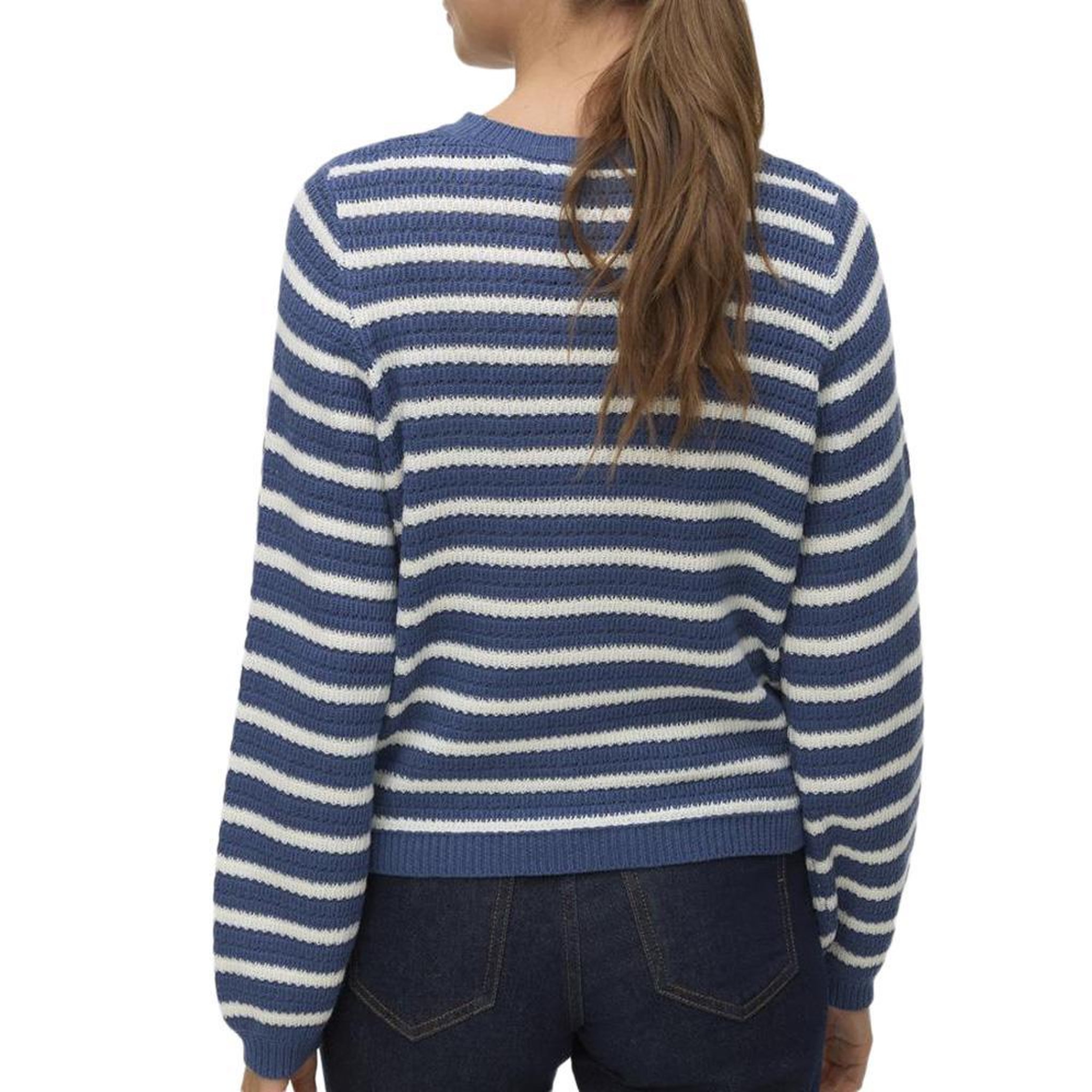 Voir la diapositive 2 : Vero Moda Pull Bleu/Blanc Femme Vero Moda Gorgeous