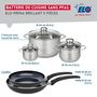 Voir la diapositive 2 : ELO Ensemble de 2 Poêles de cuisson 28 et 32 cm et 3 faitouts 12, 16 et 24 cm Elo Prima Brillant