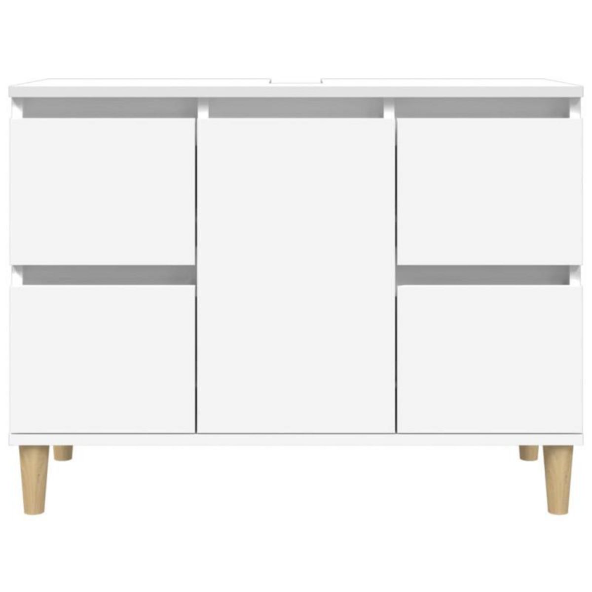 VIDAXL Meuble d évier blanc 80x33x60 cm bois d ingénierie