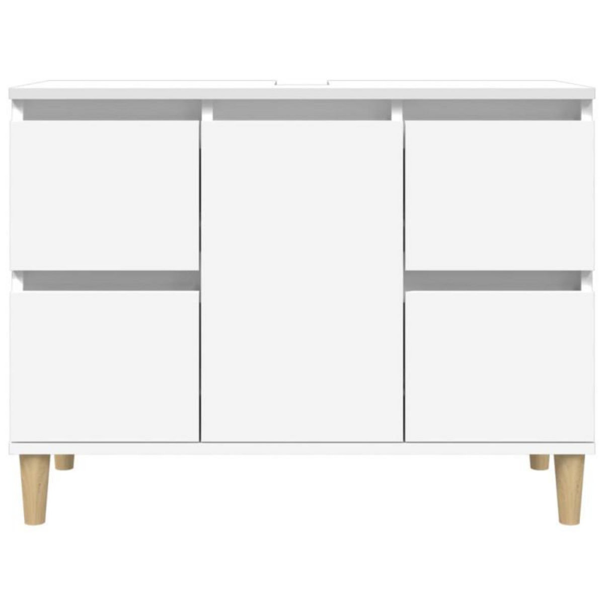 VIDAXL Meuble d évier blanc 80x33x60 cm bois d ingénierie
