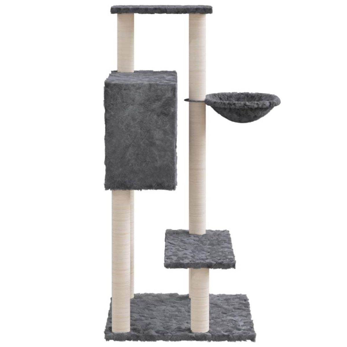 VIDAXL Arbre a chat avec griffoirs en sisal Gris fonce 108,5 cm