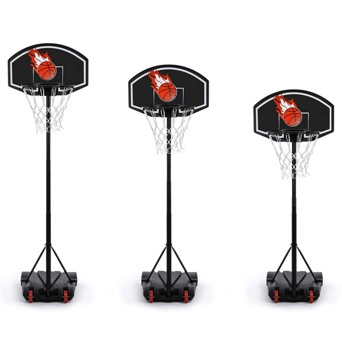 ID MARKET Panier de basket sur pied hauteur réglable 140 à 210 cm
