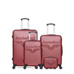 AMERICAN TRAVEL AMERICAN TRAVEL - LOT DE 4 - Valises grand format, weekend, cabine et vanity CHELSEA. Coloris disponibles : Beige, Noir, Bleu, Rose