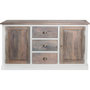 Voir la diapositive 3 : ATMOSPHERA Buffet en bois Aleria - L. 150 x H. 80 cm - Blanc