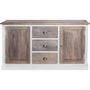 Voir la diapositive 3 : ATMOSPHERA Buffet en bois Aleria - L. 150 x H. 80 cm - Blanc