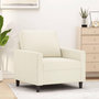Voir la diapositive 1 : VIDAXL Fauteuil Creme 60 cm Velours