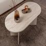 Voir la diapositive 4 : Habitat et Jardin Table basse en bois  Sable  - 60 x 119 x 40 cm - Travertin