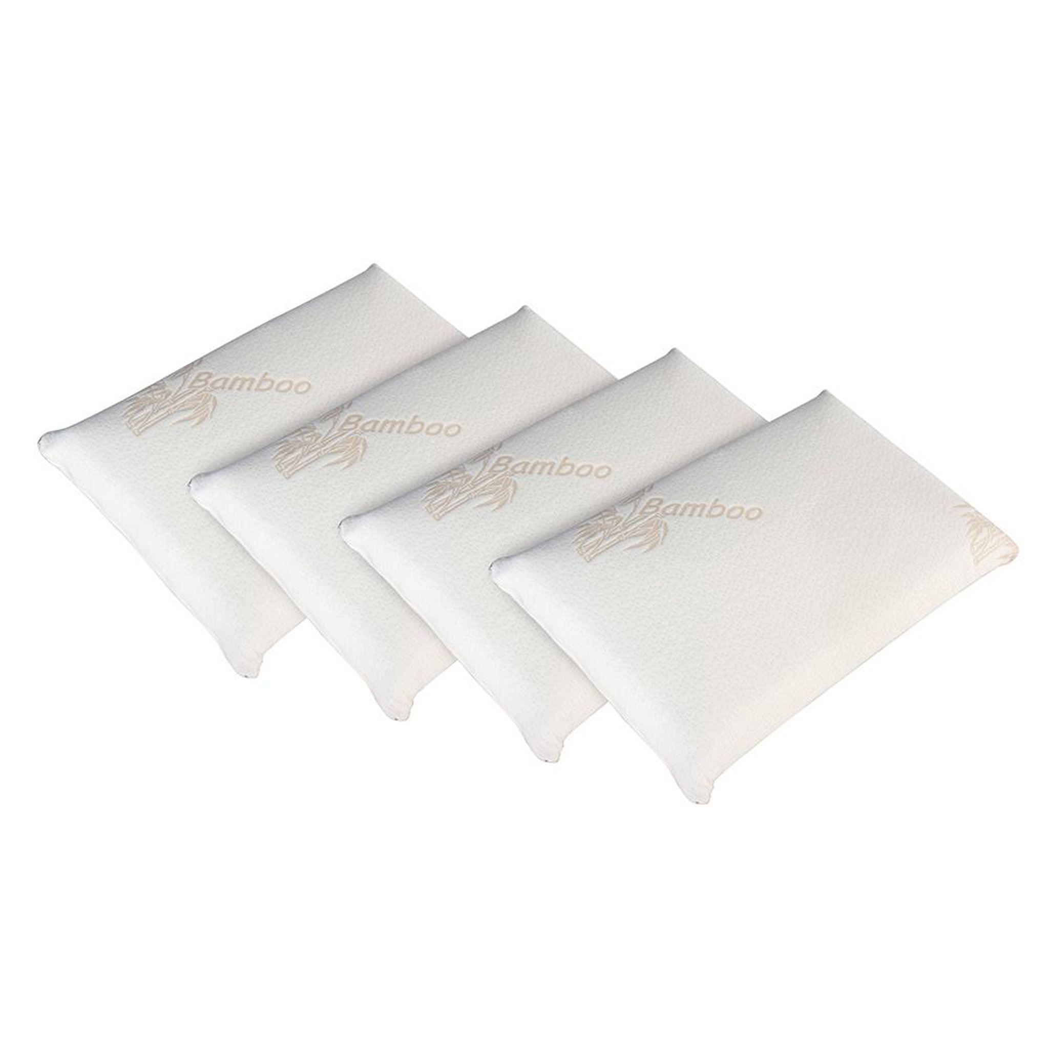 OLYMPE LITERIE OLYMPE LITERIE | Lot de 4 oreillers BAMBOO | Mousse avec mémoire de forme. Coloris disponibles : Blanc