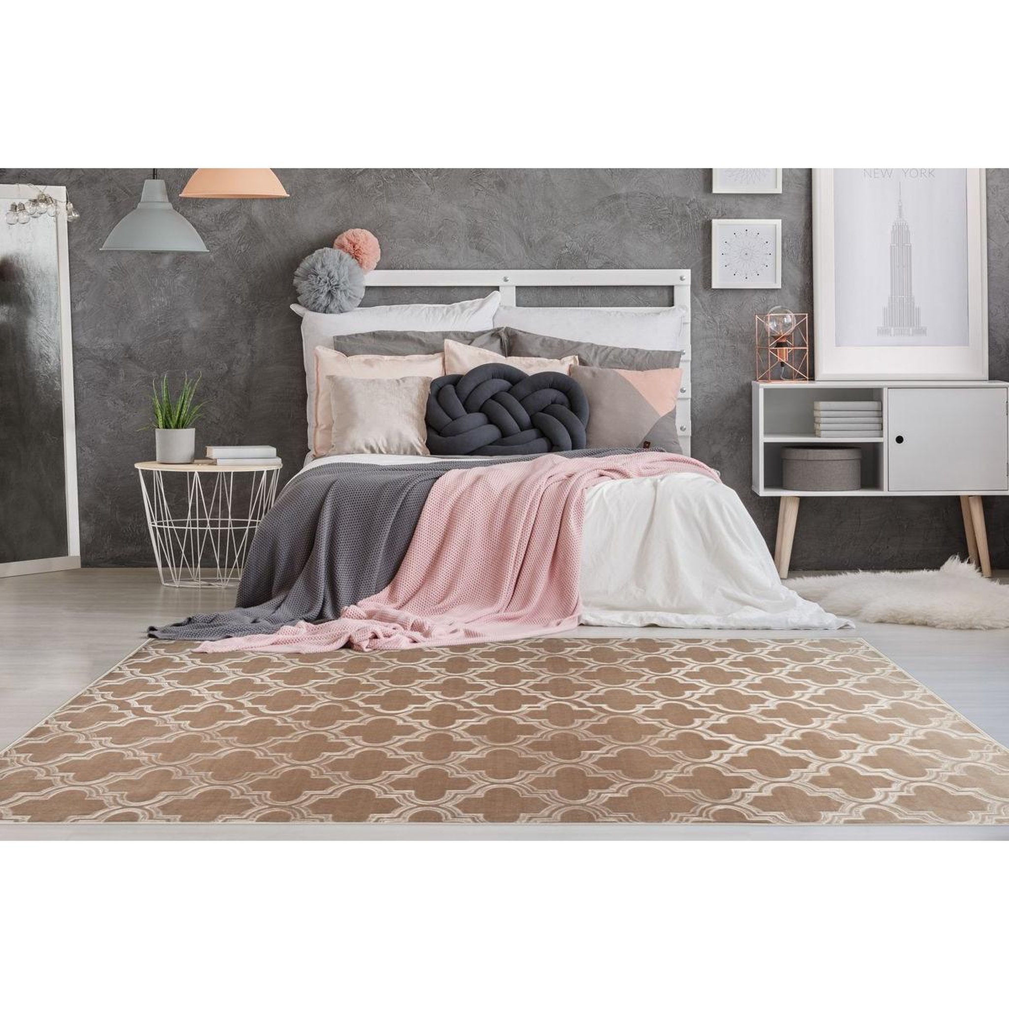 Voir la diapositive 2 : Paris Prix Tapis vintage fait main  monroe i  taupe