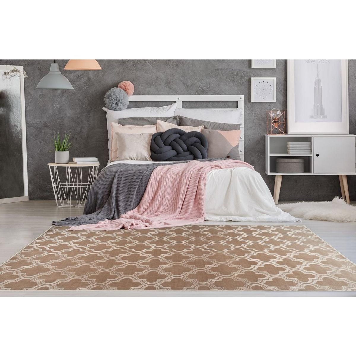 Paris Prix Tapis Vintage Fait Main  Monroe I  Taupe