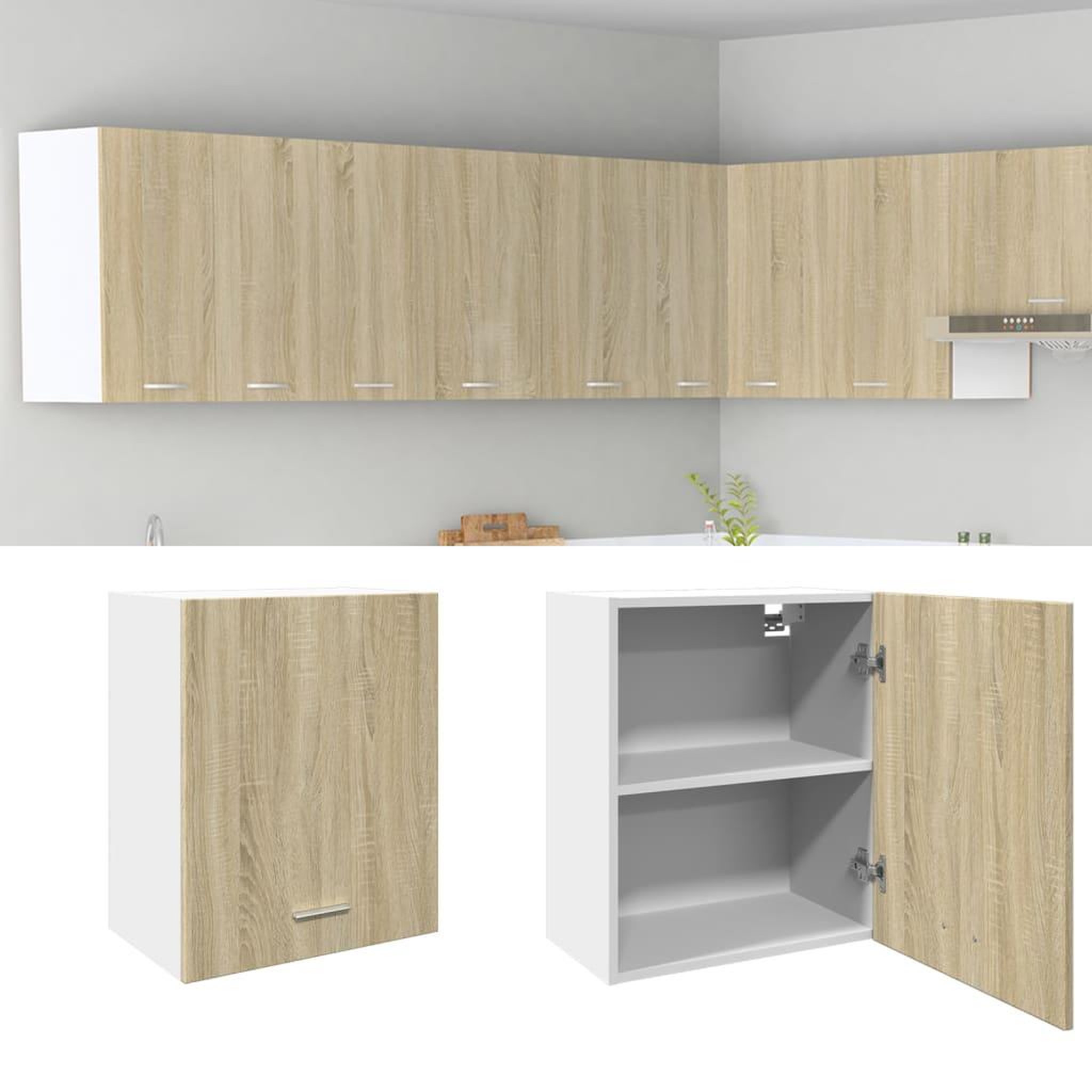 VIDAXL Armoire murale chene sonoma 50x31x60 cm bois d'ingenierie
