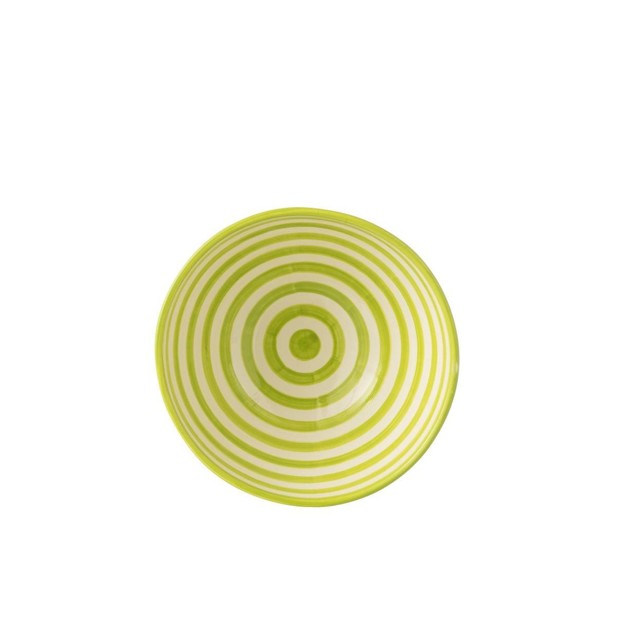 Voir la diapositive 2 : J-LINE Saladier en céramique  granada rayure  28cm vert