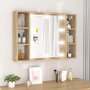 Voir la diapositive 1 : VIDAXL Armoire de miroir avec LED Chene sonoma 76x15x55 cm