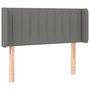 Voir la diapositive 3 : VIDAXL Tete de lit a LED Gris fonce 93x16x78/88 cm Tissu