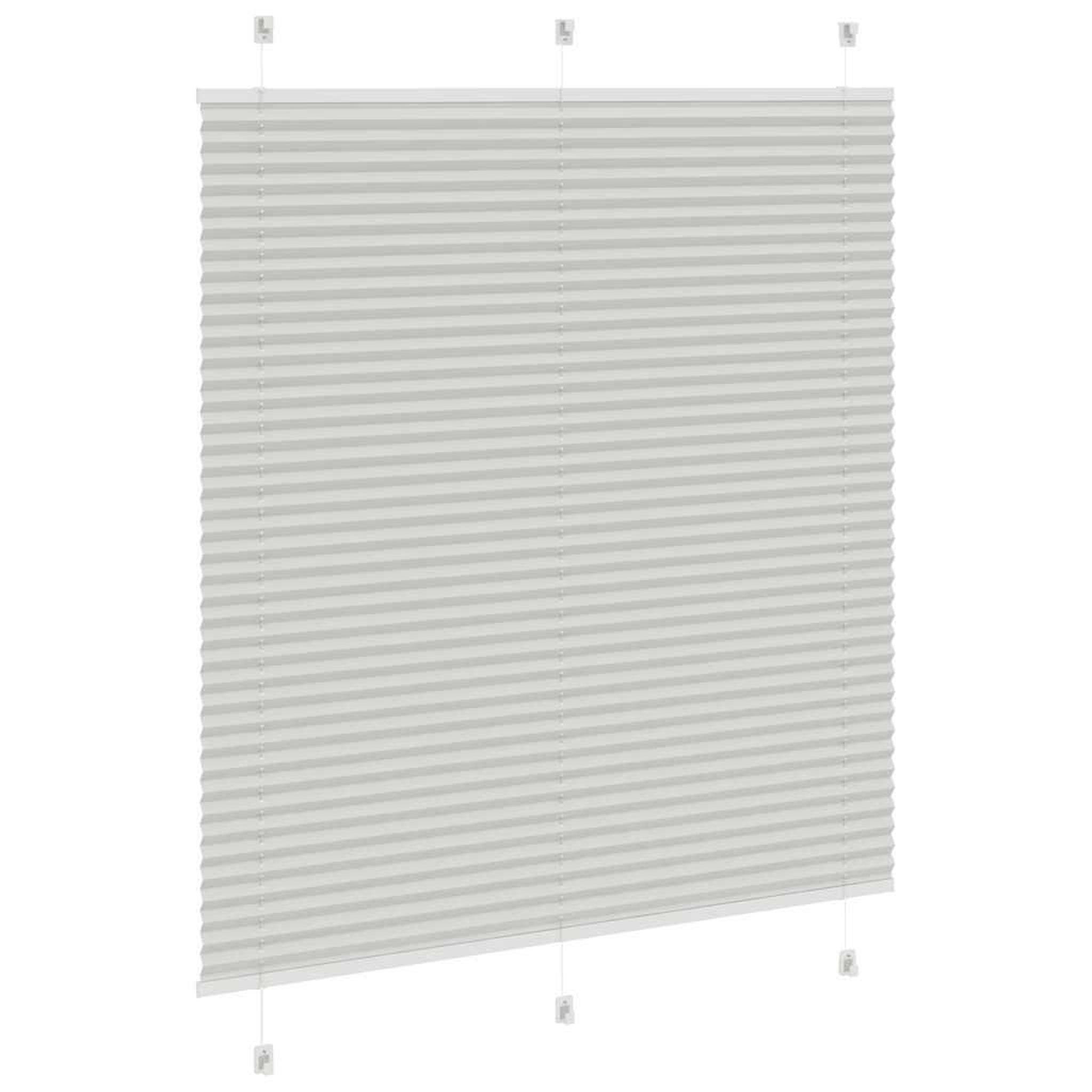 Voir la diapositive 4 : VIDAXL Store plisse gris clair 120x100cm largeur du tissu 119,4cm