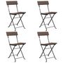 Voir la diapositive 2 : VIDAXL Chaises de bistrot pliantes lot de 4 Resine tressee et acier
