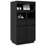 Voir la diapositive 4 : VIDAXL Buffet haut Noir 60x40x116,5 cm Bois massif de pin