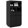 Voir la diapositive 4 : VIDAXL Buffet haut Noir 60x40x116,5 cm Bois massif de pin
