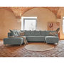 Voir la diapositive 1 : BEST MOBILIER Lena - canapé d'angle panoramique convertible - avec coffre - 7 places - gauche