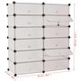 Voir la diapositive 6 : VIDAXL Armoire a chaussures avec 12 compartiments Blanc