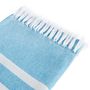 Voir la diapositive 2 : ACTUEL Foutah de plage en coton 180g/m² finition frange SAND
