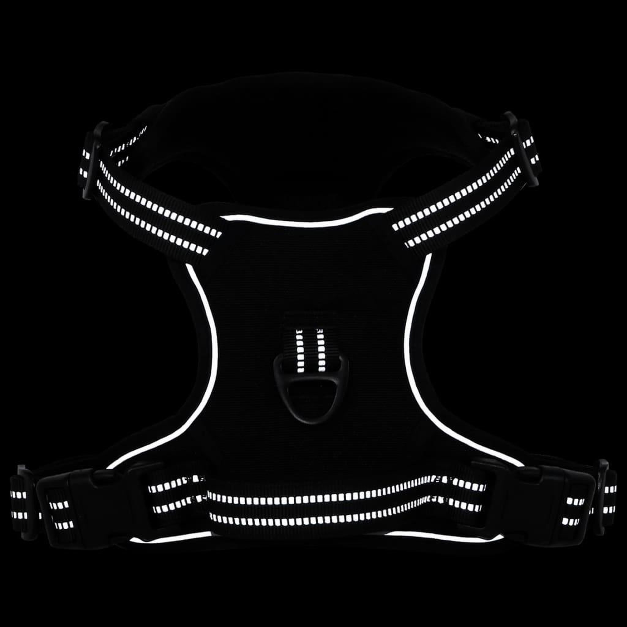Voir la diapositive 3 : VIDAXL Harnais pour chien et bandes reflechissantes reglables noir XL
