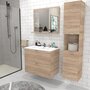 Voir la diapositive 2 : Meuble de salle de bain sous vasque 2 tiroirs + vasque L80cm FARO