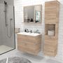 Voir la diapositive 2 : Meuble de salle de bain sous vasque 2 tiroirs + vasque L80cm FARO