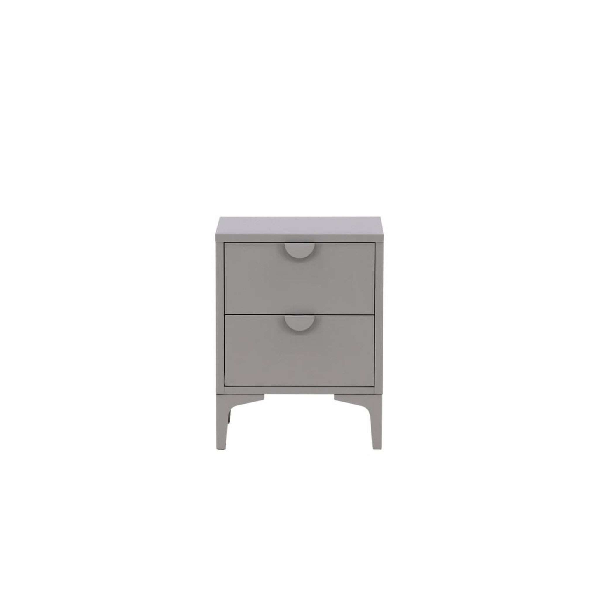 Voir la diapositive 2 : Paris Prix Table de chevet 2 tiroirs  piring  59cm gris clair